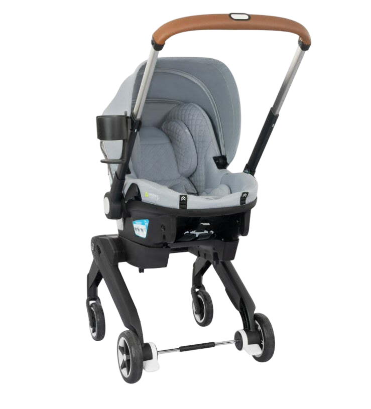 Evenflo Shyft Dual Ride Infant Car Seat Stroller Combo, 2025, Quartz, with Carryall Storage and Green & Gentle Fabric