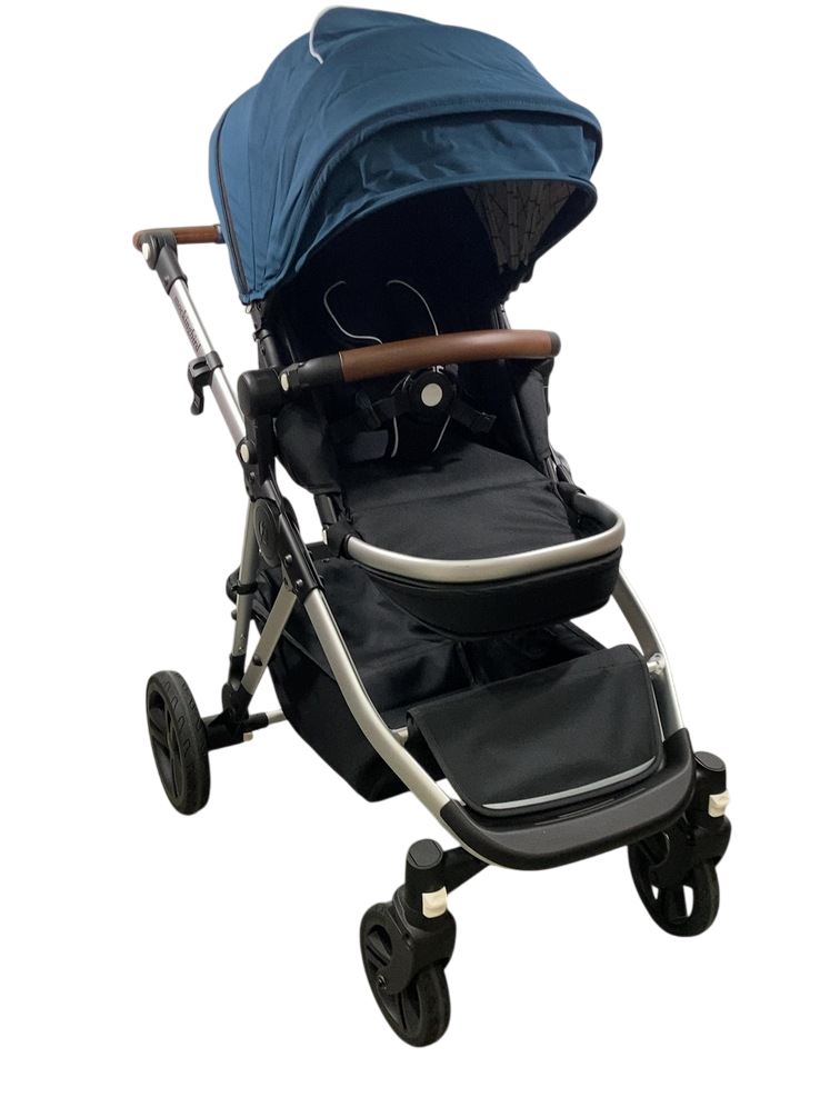 Mockingbird Single to Double 2.0 Stroller, Sea, Windowpane, Silver With Penny Leather, 2025