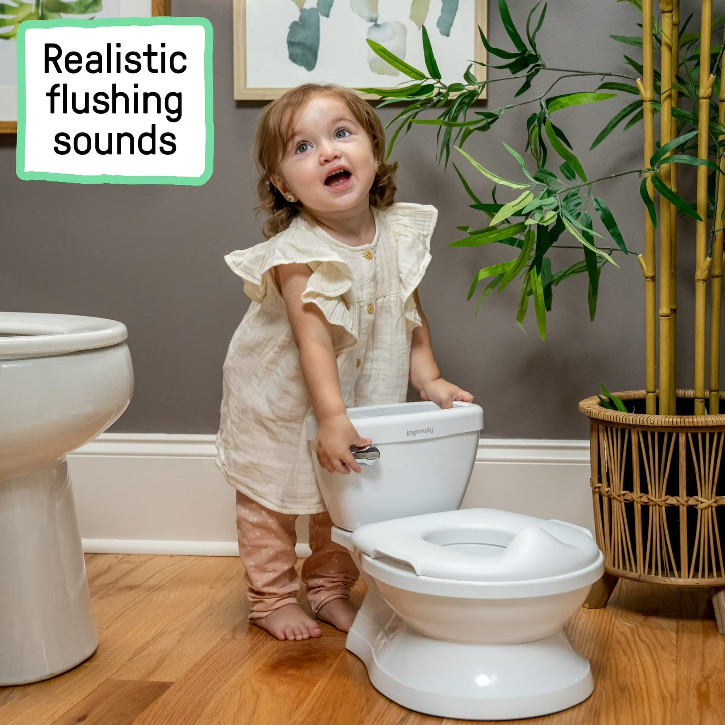 Summer by Ingenuity My Size Potty Pro Chair and Training Toilet for Toddlers, White
