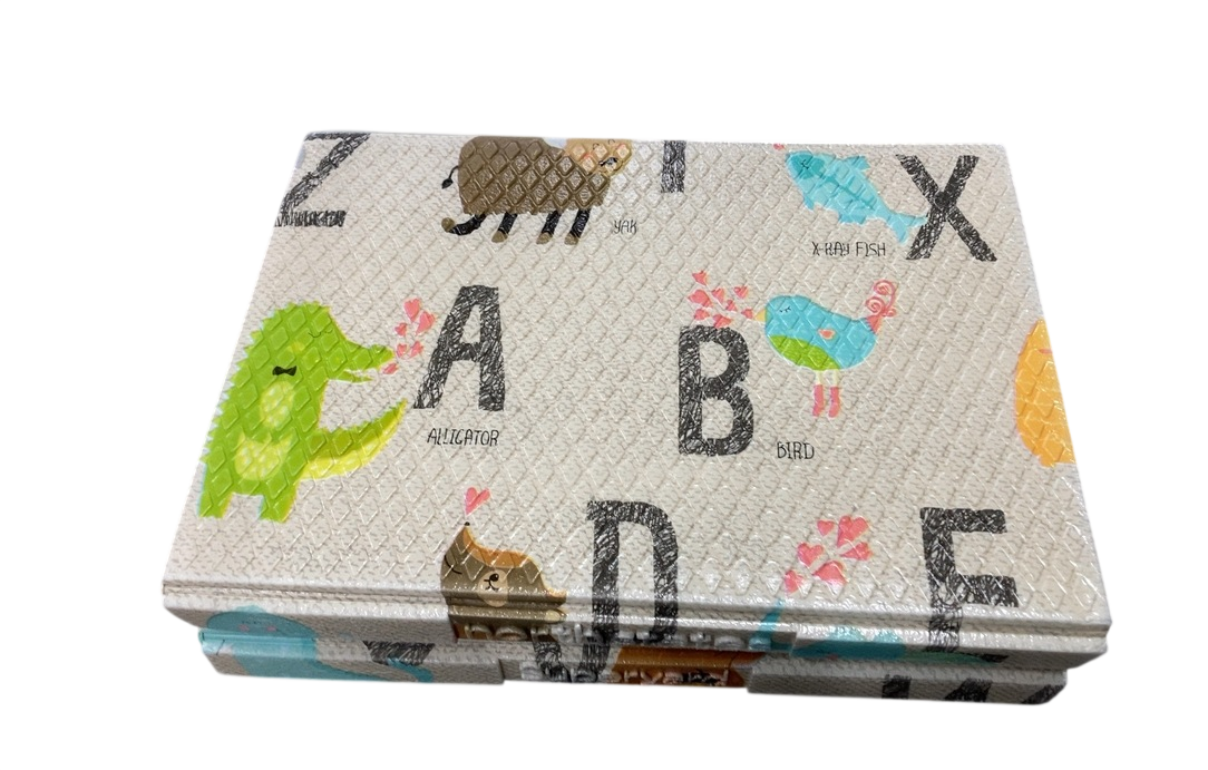 North States Superyard Folding Foam Playmat, 71" X 71", Animal ABC
