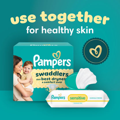Pampers Swaddlers Baby Diapers Size Newborn, 84 Count (Select for More Options)