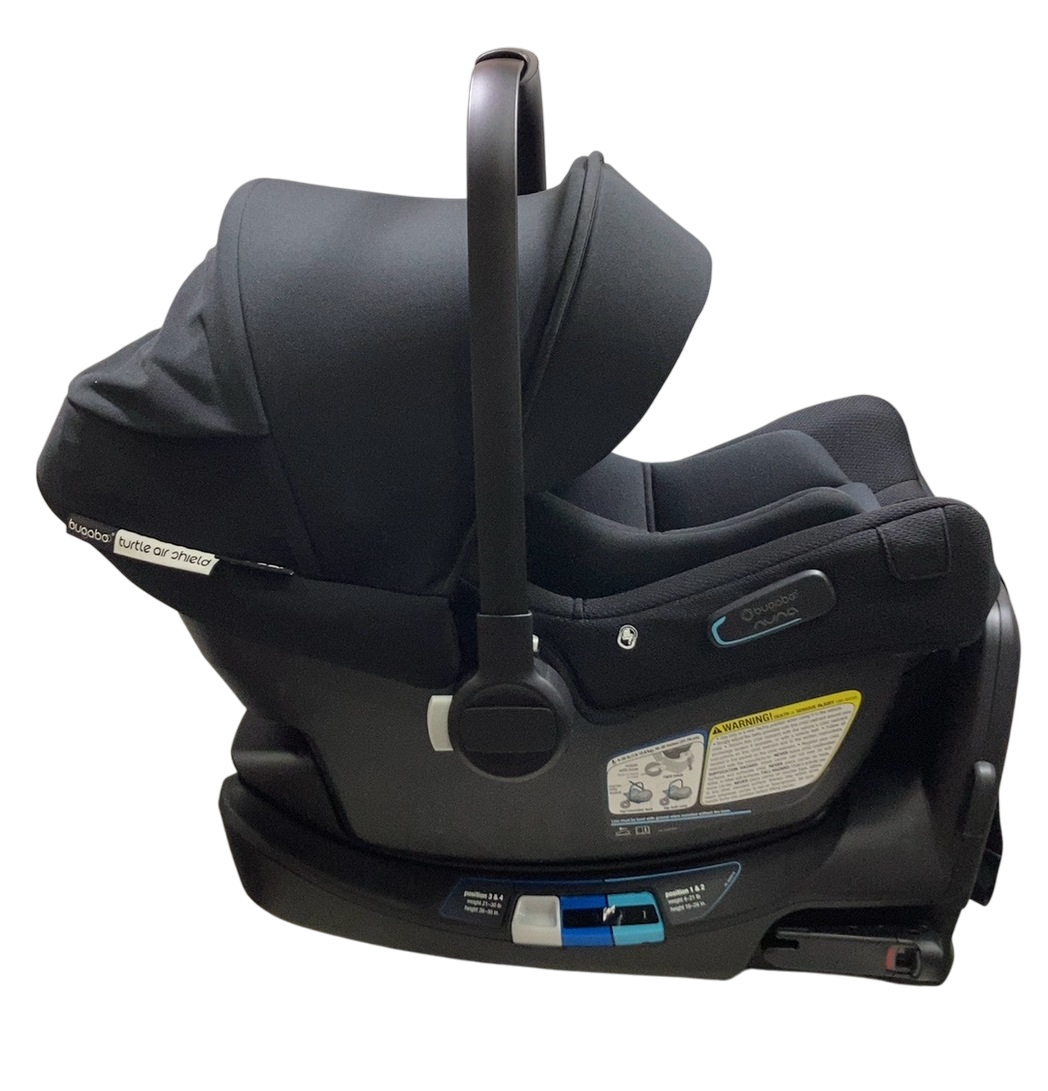 Bugaboo Turtle Air Shield by Nuna Car Seat, Black, 2024