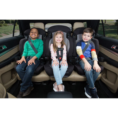 Cosco Kids Finale 2-in-1 Toddler Booster Car Seat, Fiberwave II, Black/Grey
