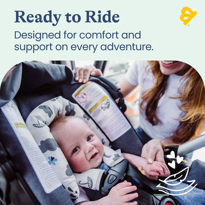 Goldbug Duo Head Support and Strap Cover Set, Cloud