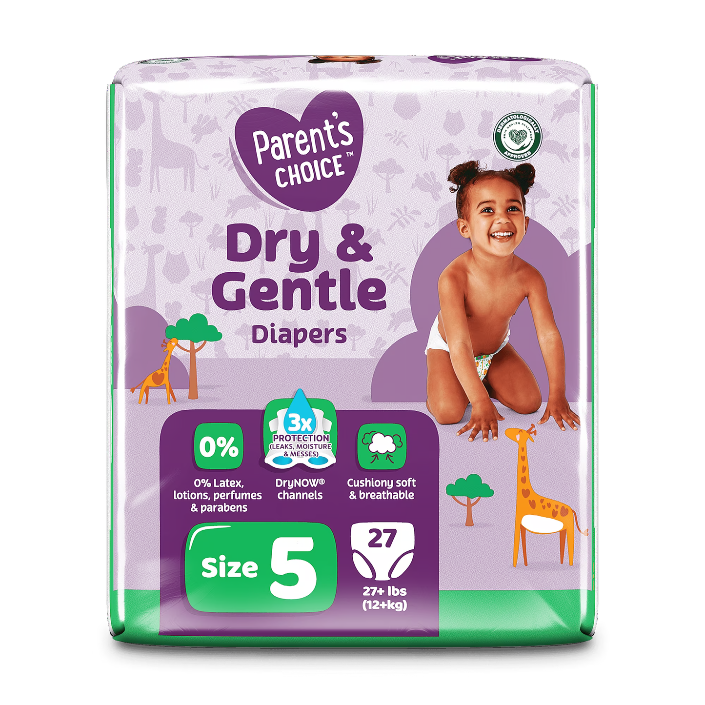 Parent's Choice Dry & Gentle Diapers Size 5, 27 Count (Select for More Options)