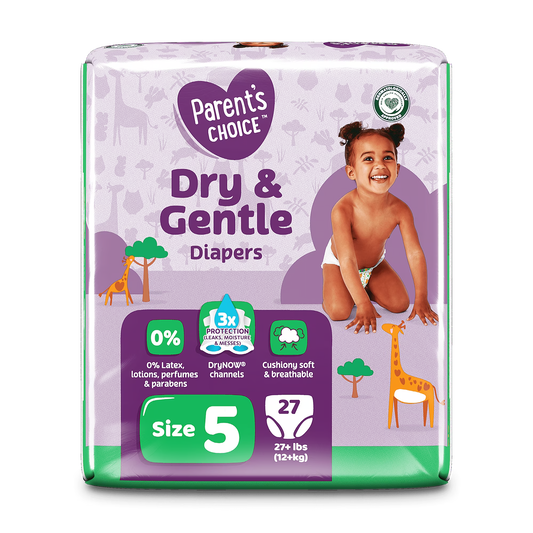 Parent's Choice Dry & Gentle Diapers Size 5, 27 Count (Select for More Options)