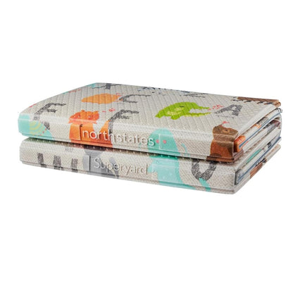 North States Superyard Folding Foam Playmat, 71" X 71", Animal ABC