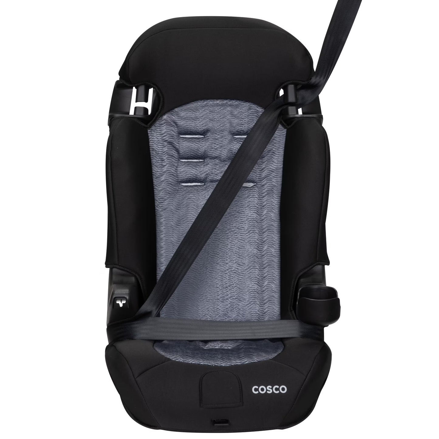 Cosco Kids Finale 2-in-1 Toddler Booster Car Seat, Fiberwave II, Black/Grey