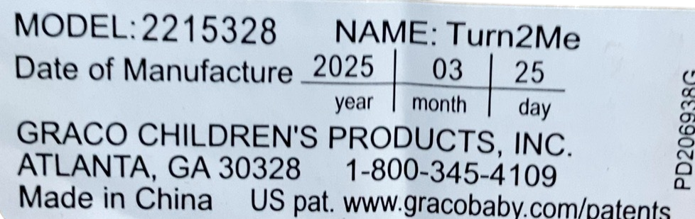 Graco Turn2Me 3-in-1 Rotating Car Seat, Manchester, 2025