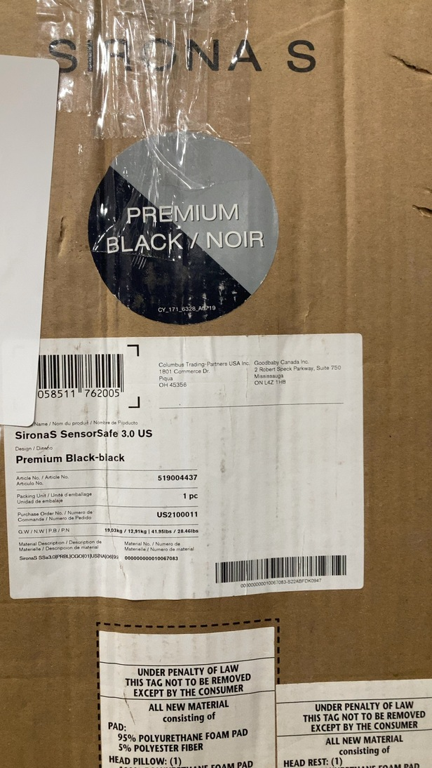 Cybex Sirona S With SensorSafe Convertible Car Seat, 2021, Premium Black