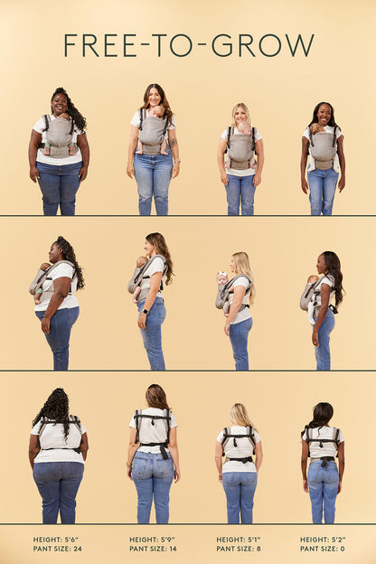 Houndstooth - Cotton Free-to-Grow Baby Carrier