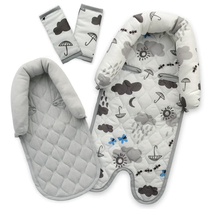 Goldbug Duo Head Support and Strap Cover Set, Cloud