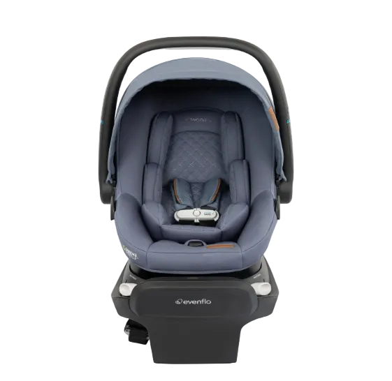 Evenflo Revolve180 LiteMax NXT Rotational Infant Car Seat with SensorySoothe, Flint, 2024