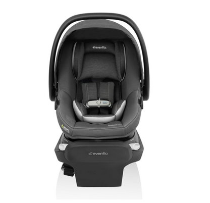 Evenflo Revolve180 LiteMax NXT Rotating Infant Car Seat with SensorSafe and Green & Gentle, 2025, Anchor Gray