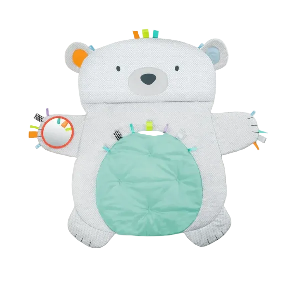 Bright Starts Tummy Time Prop & Play Mat, Polar Bear