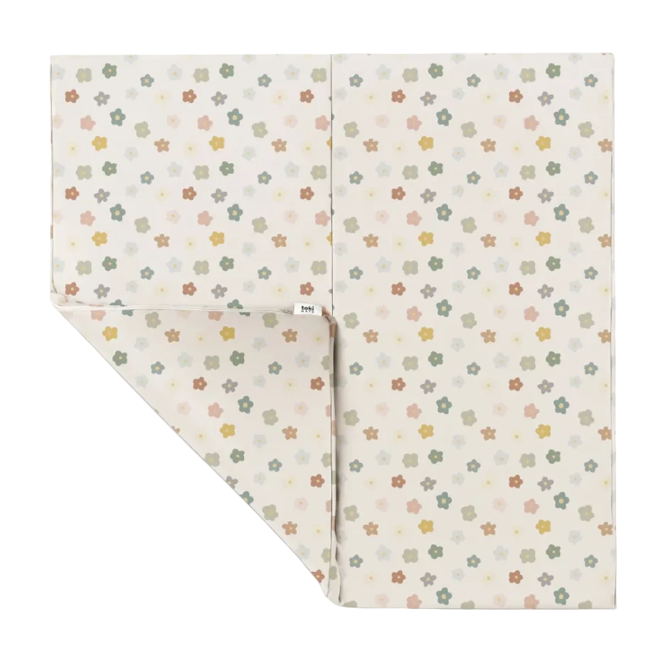 Toki Kids Vegan Leather Mat Standard, Playful Posies