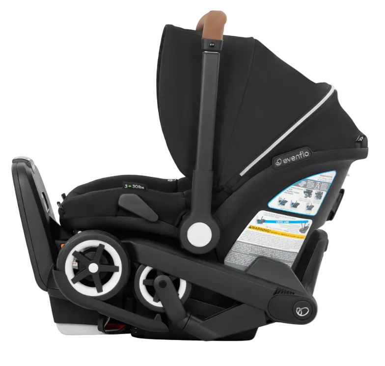 Evenflo Shyft Dual Ride Infant Car Seat Stroller Combo, 2025, Jasper, with Carryall Storage and Green & Gentle Fabric
