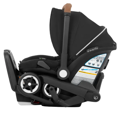 Evenflo Shyft Dual Ride Infant Car Seat Stroller Combo, 2025, Jasper, with Carryall Storage and Green & Gentle Fabric