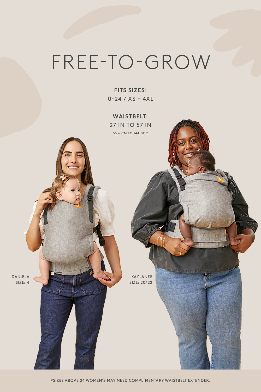 Houndstooth - Cotton Free-to-Grow Baby Carrier