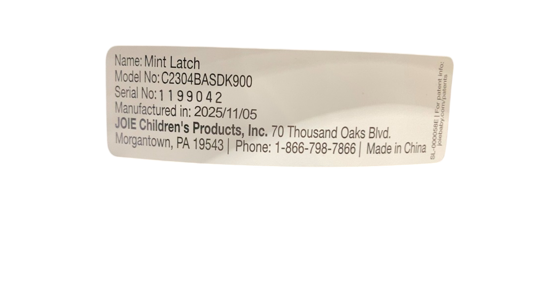 Joie Mint Latch Infant Car Seat, 2025, Shale Dark