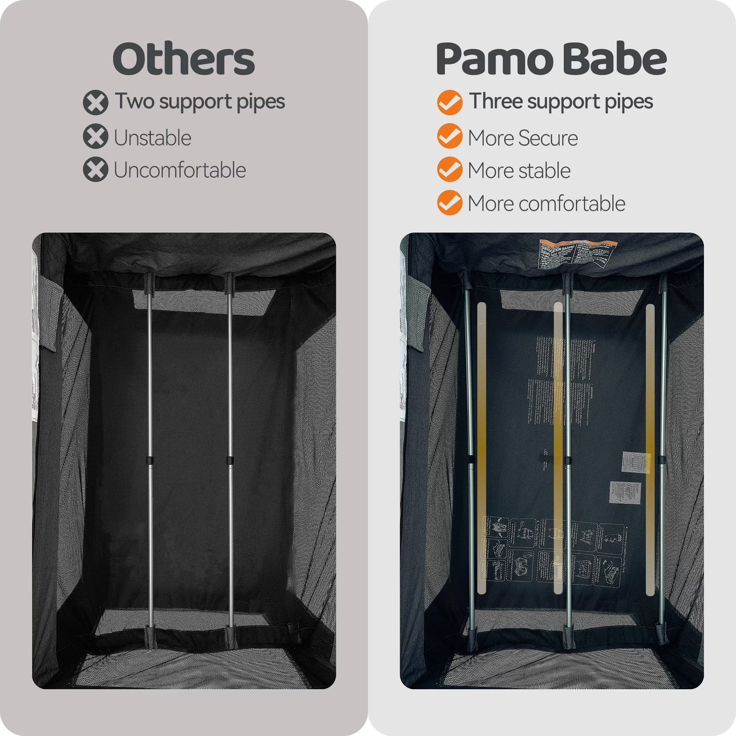 Pamo Babe 4-in-1 Baby Playard with Bassinet & Changing Table for Newborn