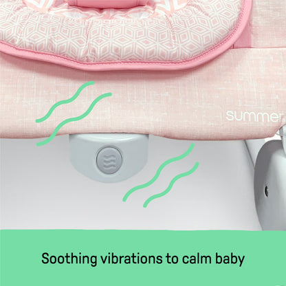 Summer by Ingenuity 2-in-1 Bouncer & Rocker Duo for Infants - Pink