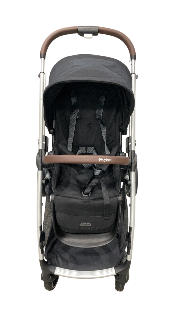 Cybex Gazelle S Modular Stroller, 2024, Moon Black, Silver Frame
