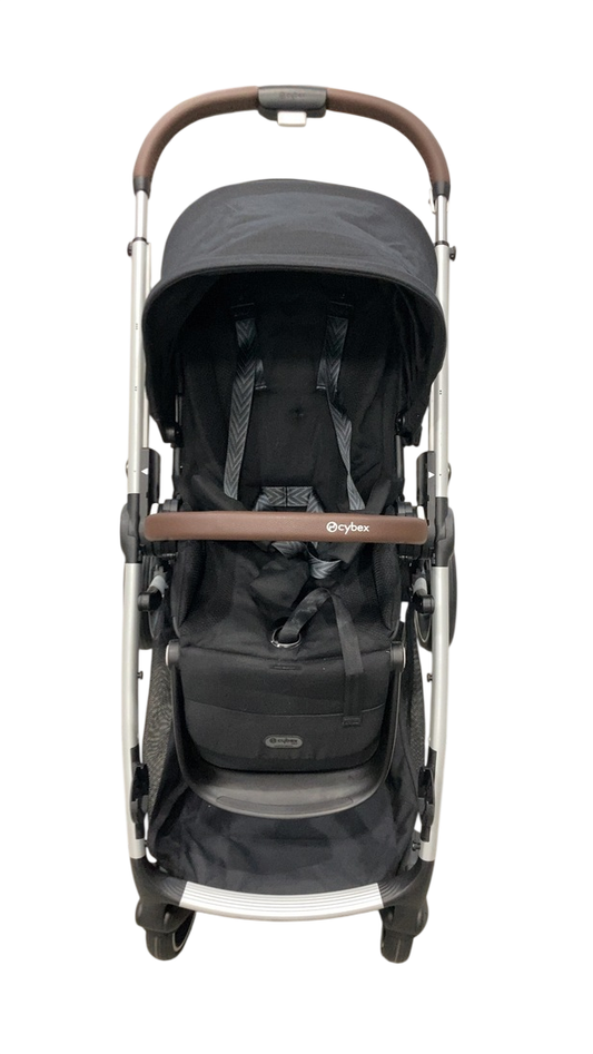 Cybex Gazelle S Modular Stroller, 2024, Moon Black, Silver Frame