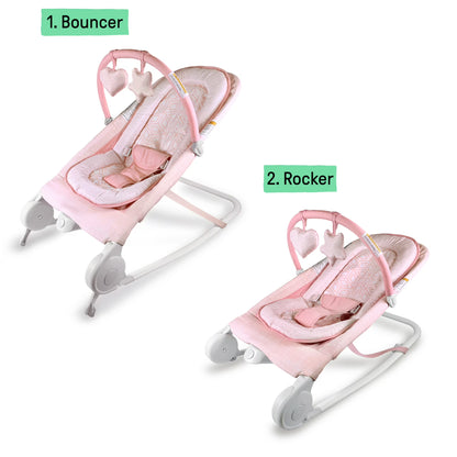Summer by Ingenuity 2-in-1 Bouncer & Rocker Duo for Infants - Pink